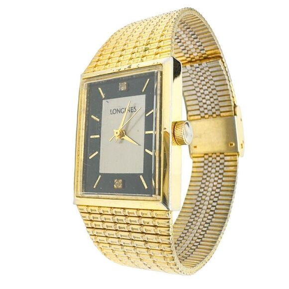 Longines Women's Wristwatch Manual Wind Analog Rectangular Dial Gold - Picture 5 of 16